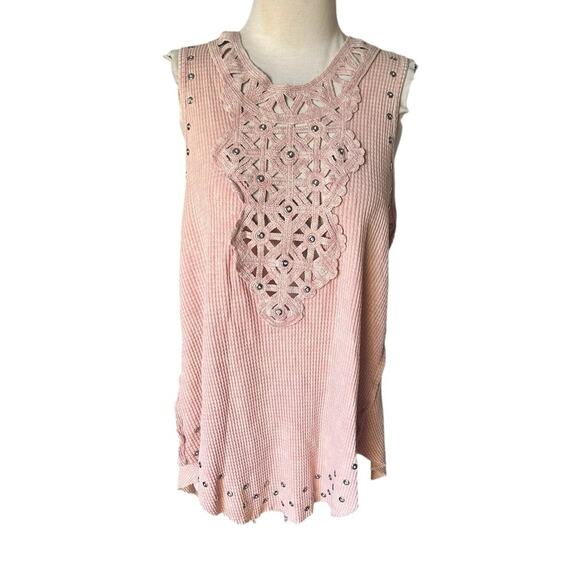 Vocal pink thermal studded tank Large - Picture 1 of 11